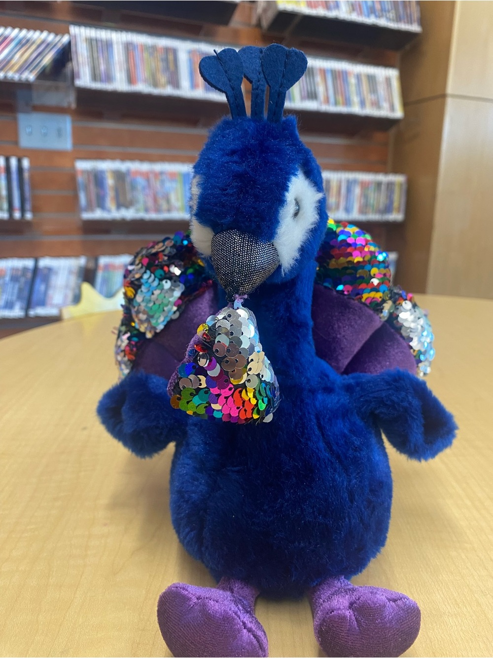 Aurora SOFT COLORFUL
PEACOCK WITH FLIP SEQUINS 9" Plush STUFFY